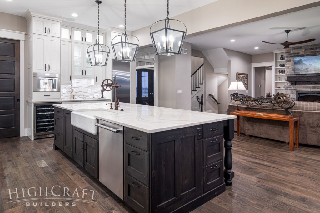 Traditional-Custom-Farmhouse-Dark-Cabinets-Marble ...