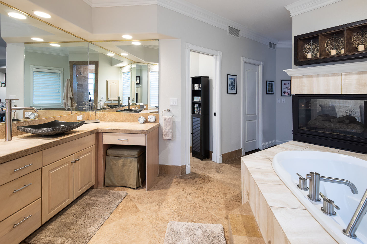 Master Bathroom Remodel: from Warm Beige to Cool Waves