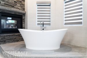 contemporary-master-bath-remodel-soaking-tub-fireplace