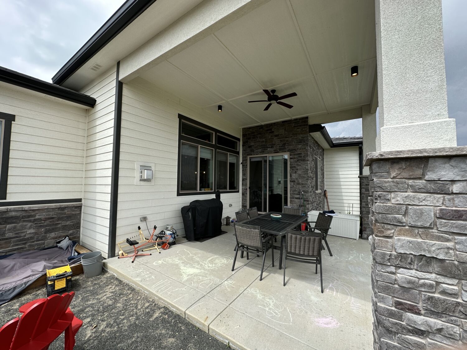 Berthoud remodel outdoor kitchen patio BEFORE