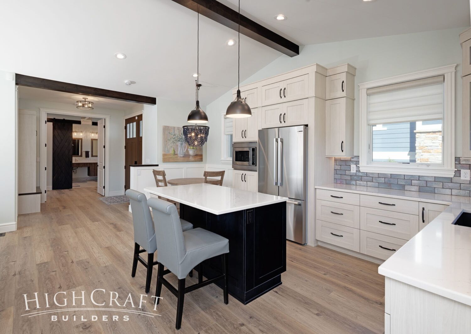 Fort Collins builder accessible guest house kitchen and front entry