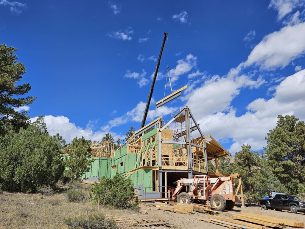 Red Feather Lakes builder framing progress-exterior-prow