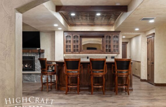 basement-remodel-wet-bar-western-style-ceiling-detail